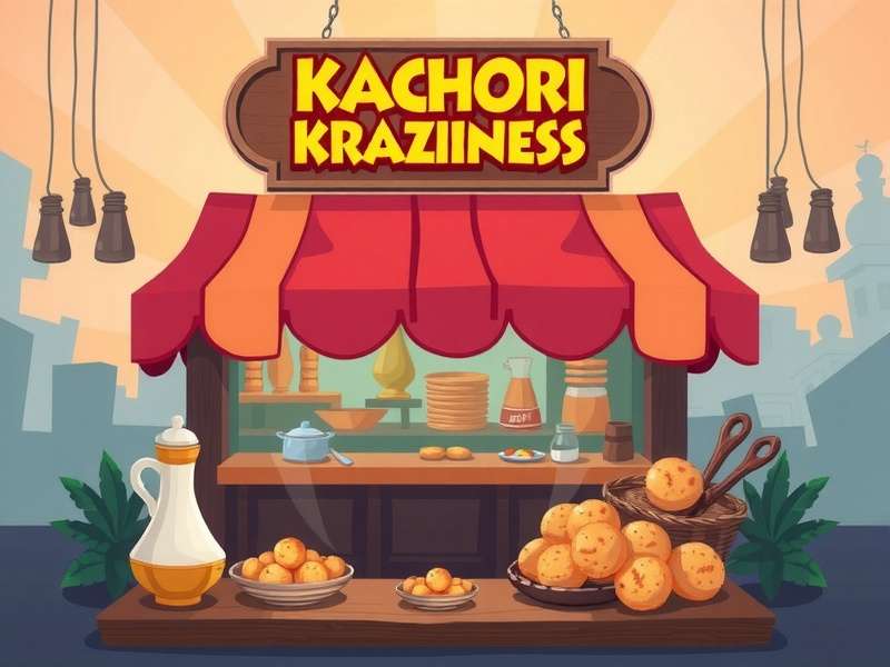 Kachori Kraziness - The Ultimate Street Food Adventure Kachori Kraziness game hero image showing vibrant Indian street food market